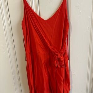 Vibrant Red Sleeveless Dress